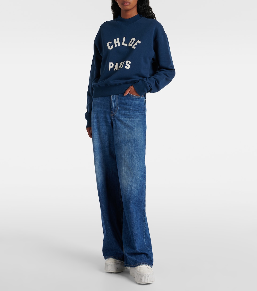 Baskets Nama à plateforme en cuir | Chloé