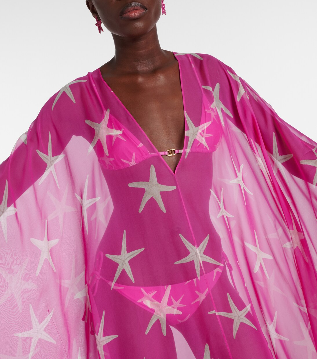 Cafetan Starfish en soie | Valentino