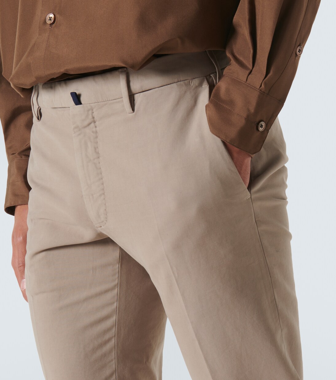 Cotton slim pants | Slowear