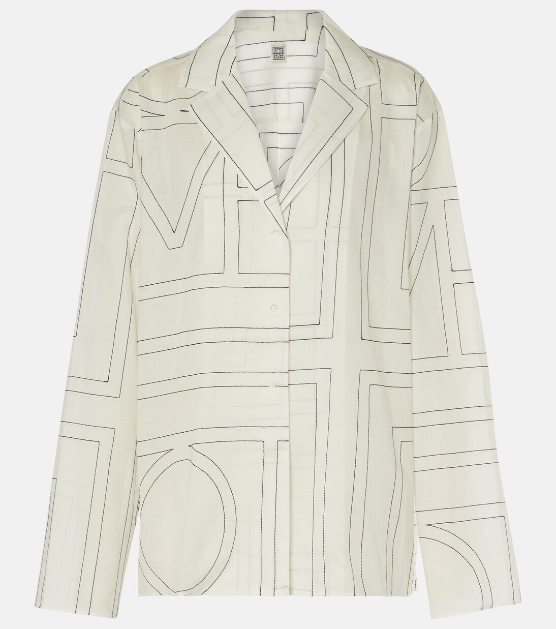Monogram cotton-blend shirt | Toteme