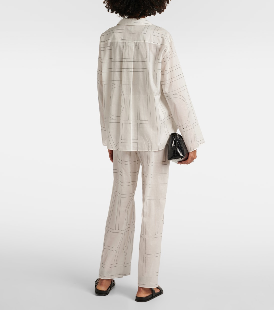 Monogram cotton-blend shirt | Toteme