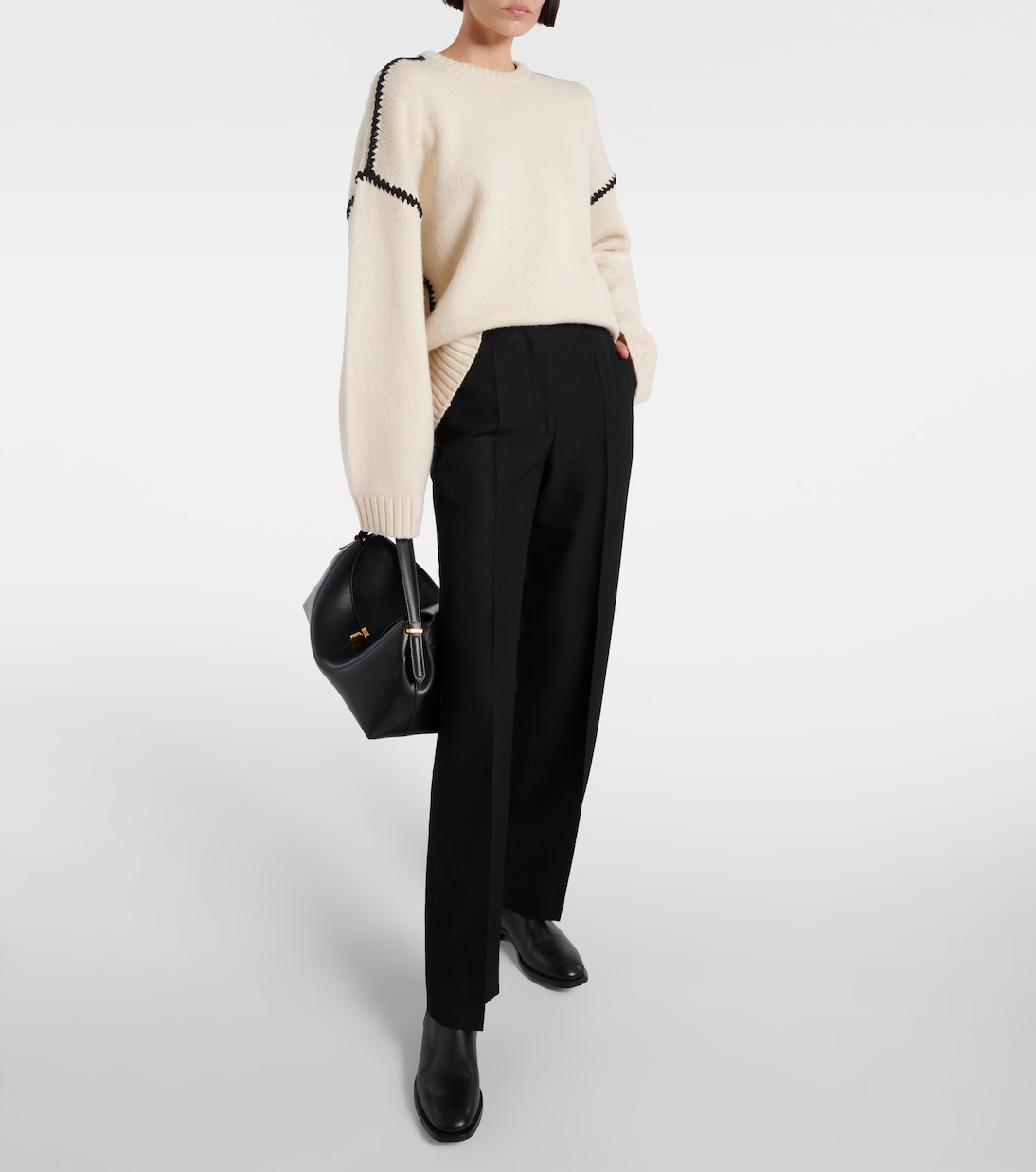 High-rise straight pants | Toteme