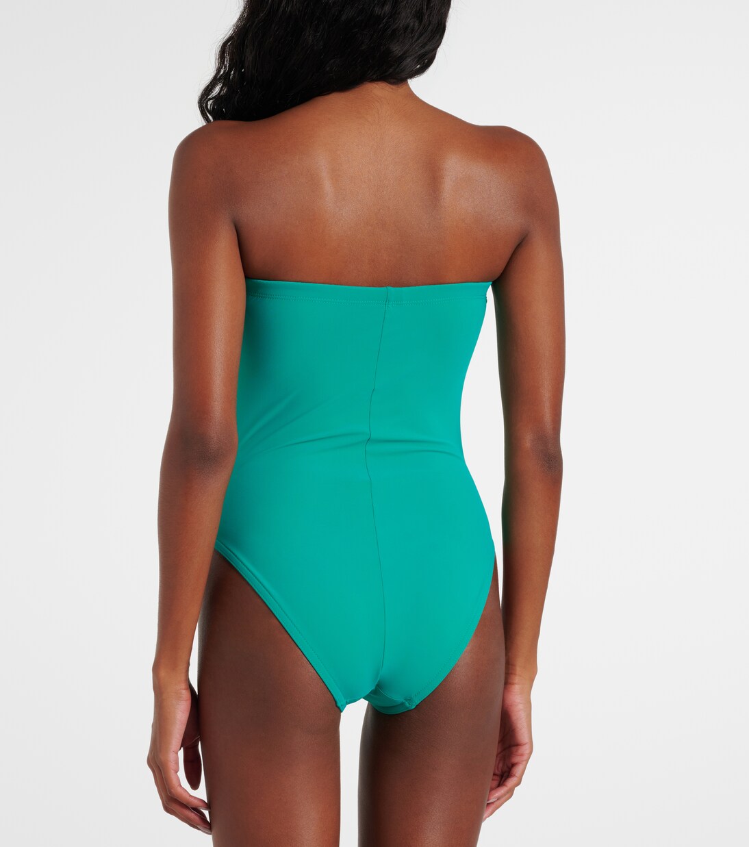 Gathered strapless swimsuit | Karla Colletto