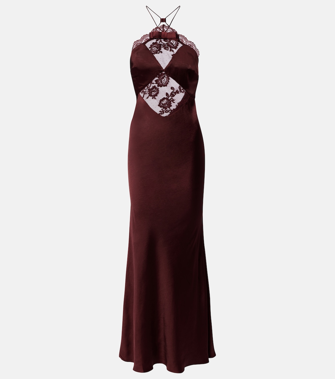 Robe aus Satin mit Spitze | Self-Portrait