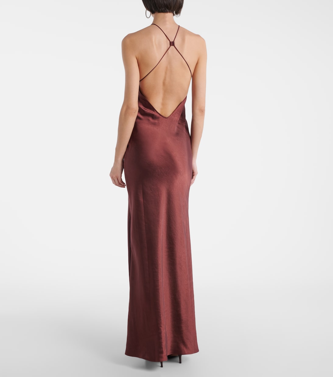 Robe aus Satin mit Spitze | Self-Portrait