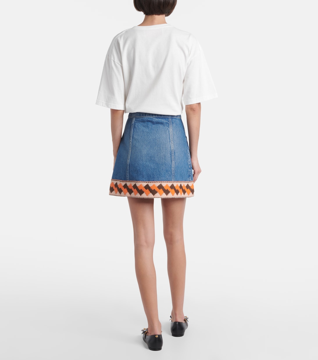 Jeansrock mit Jacquard | Valentino