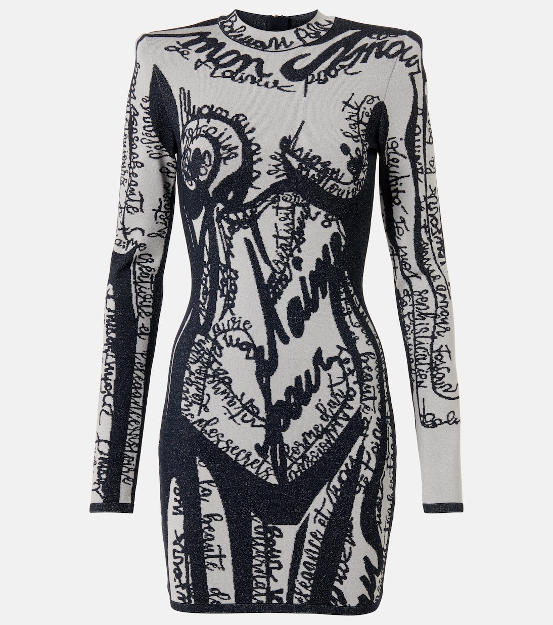 فستان قصير محبوك | Balmain