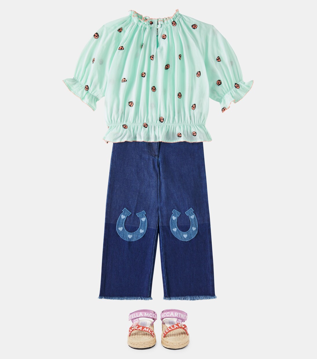 Embroidered cotton top | Stella McCartney Kids