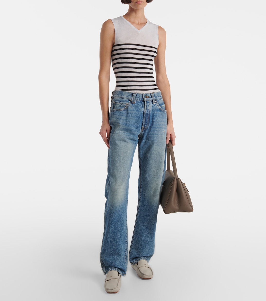 Renato striped wool-blend top | Khaite
