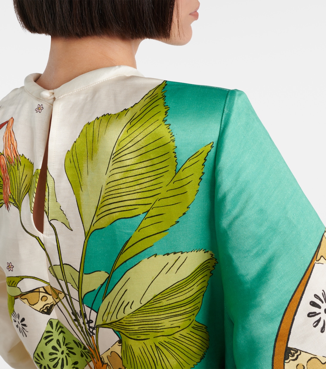 Hazel printed cotton and silk maxi dress | Alémais