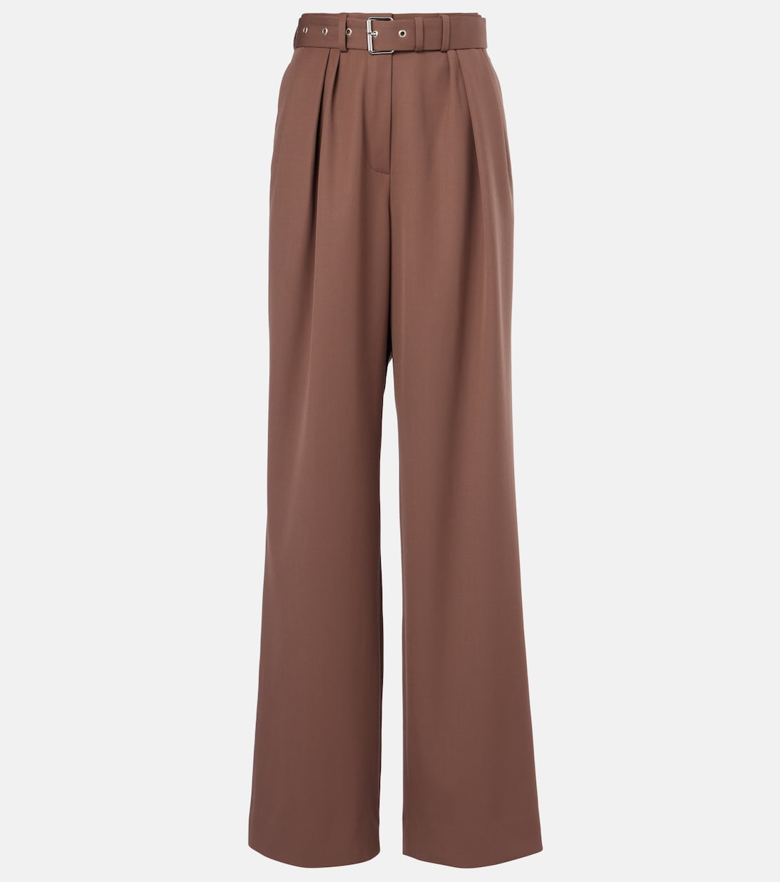 Belted wool gabardine wide-leg pants | Dries Van Noten