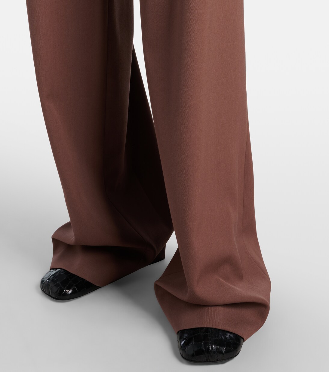 Belted wool gabardine wide-leg pants | Dries Van Noten