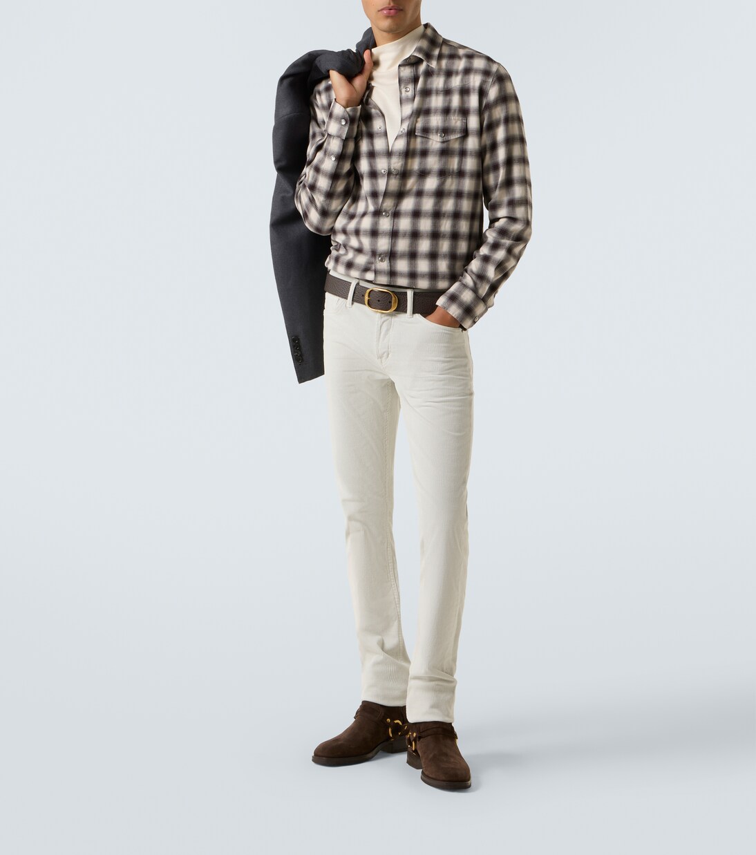 Cotton corduroy slim pants | Tom Ford