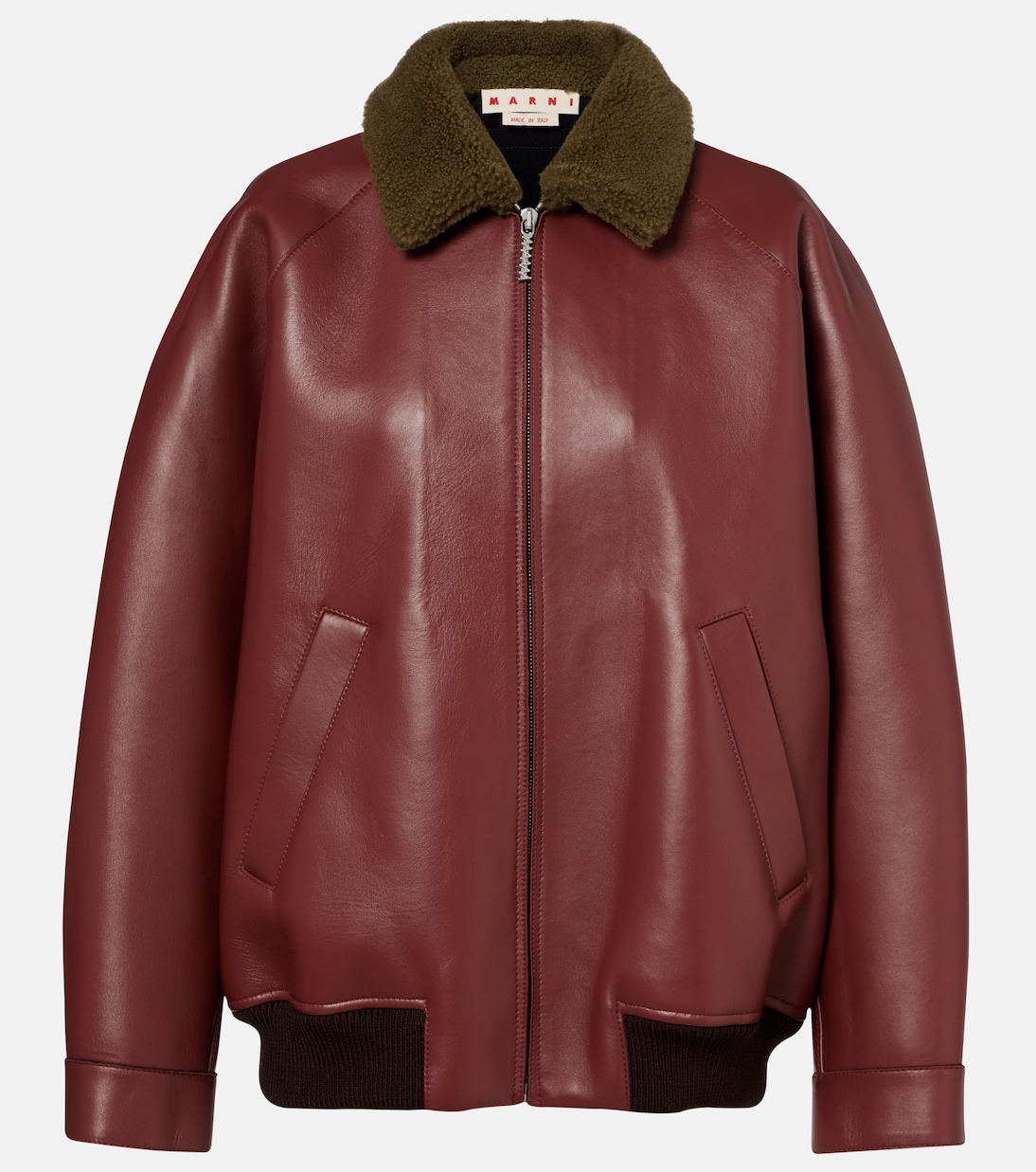 Lederjacke mit Shearling | Marni