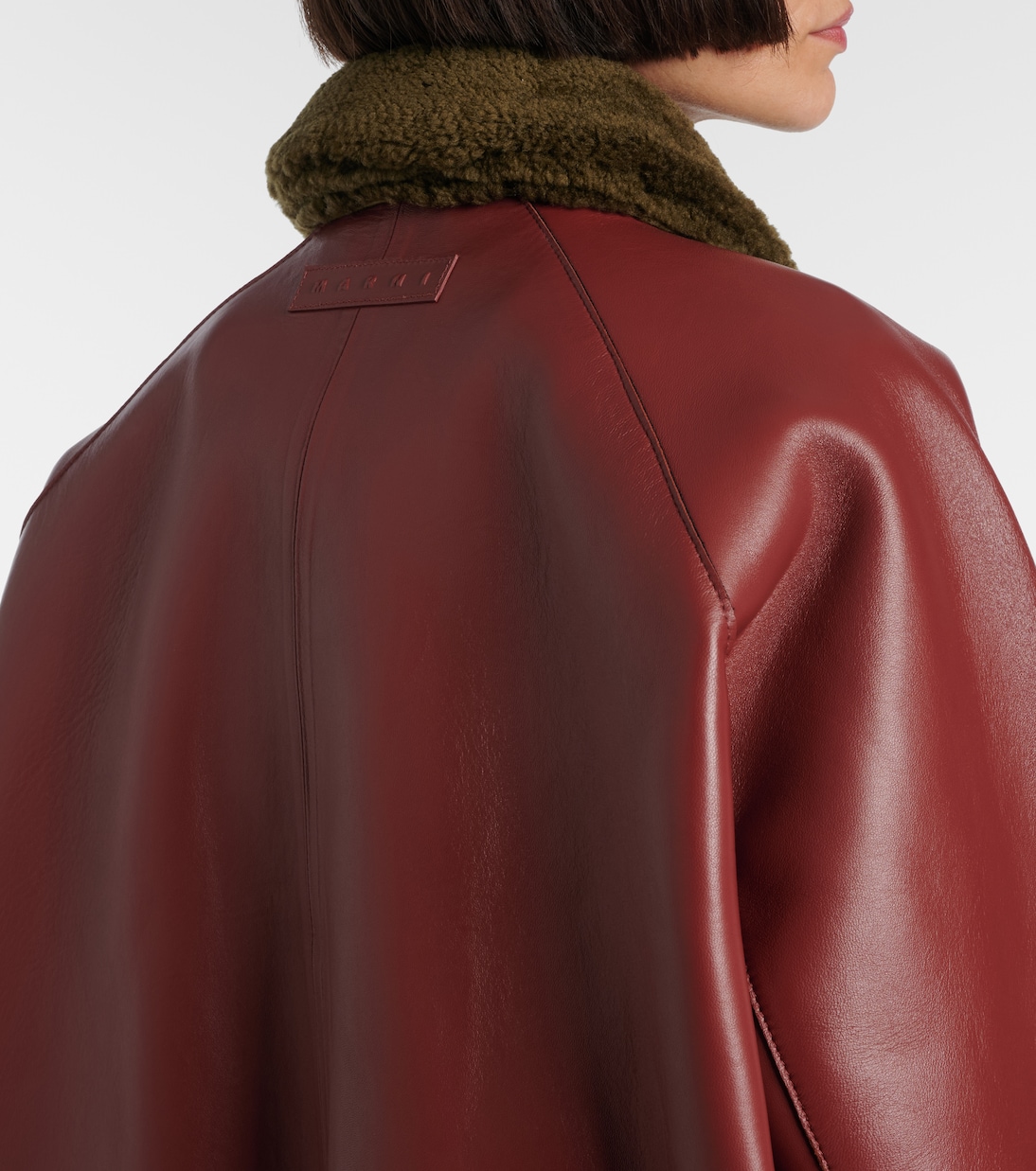 Lederjacke mit Shearling | Marni