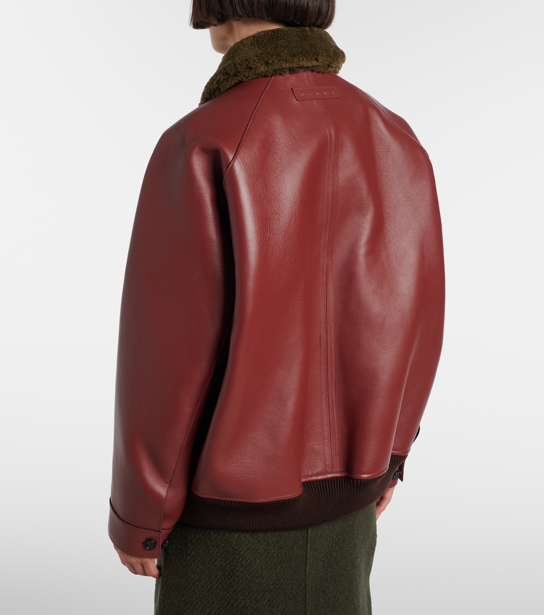 Lederjacke mit Shearling | Marni