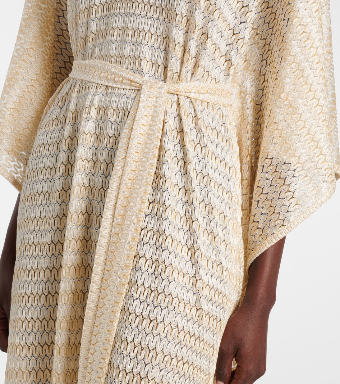 June knitted lamé kaftan | Melissa Odabash