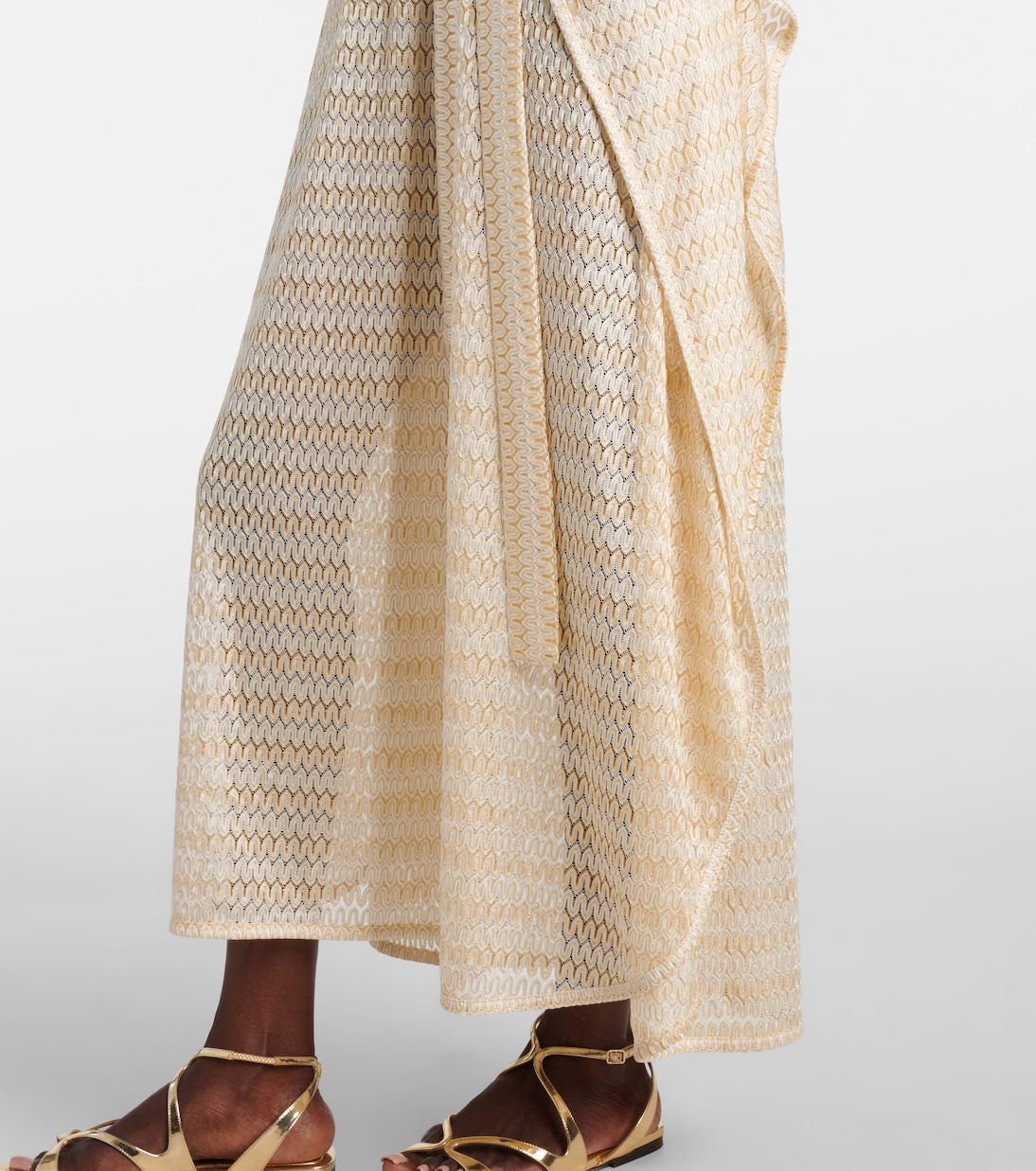 June knitted lamé kaftan | Melissa Odabash