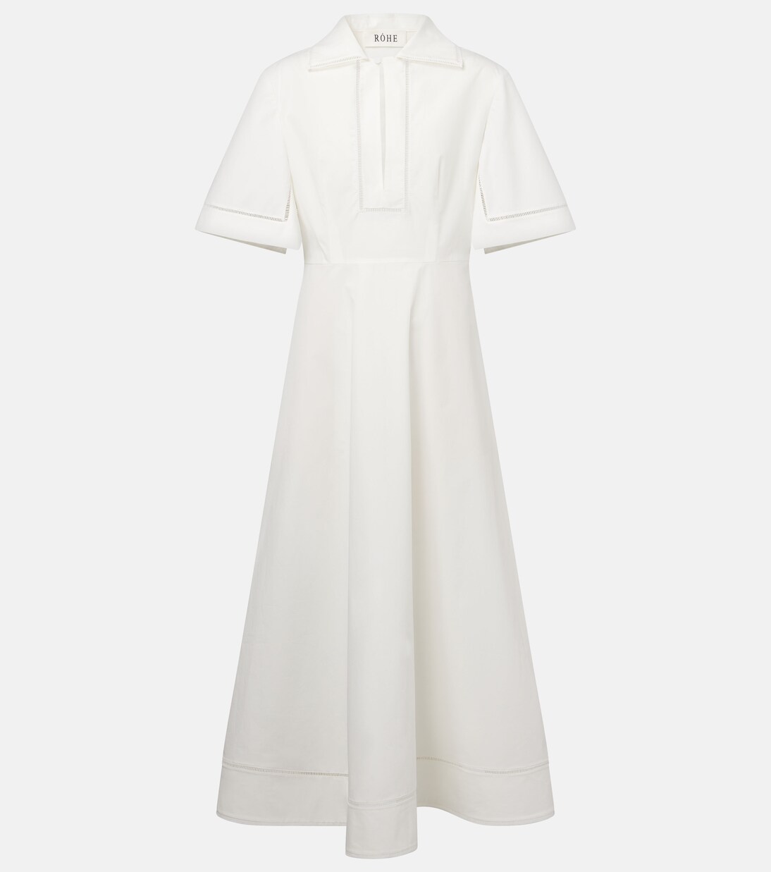 Robe midi brodée en coton | Róhe