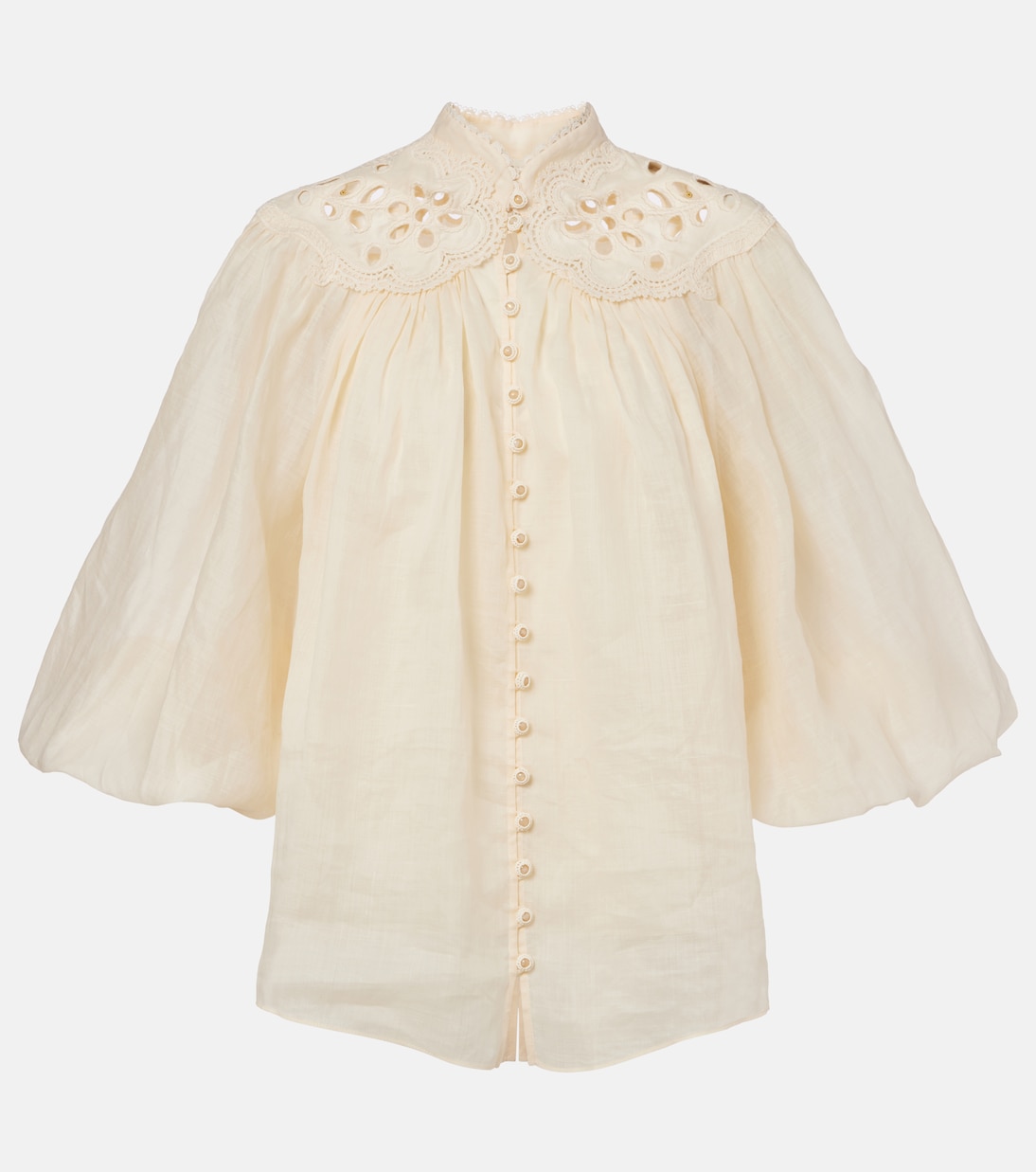 Blusa Coco de ramio bordada | Zimmermann