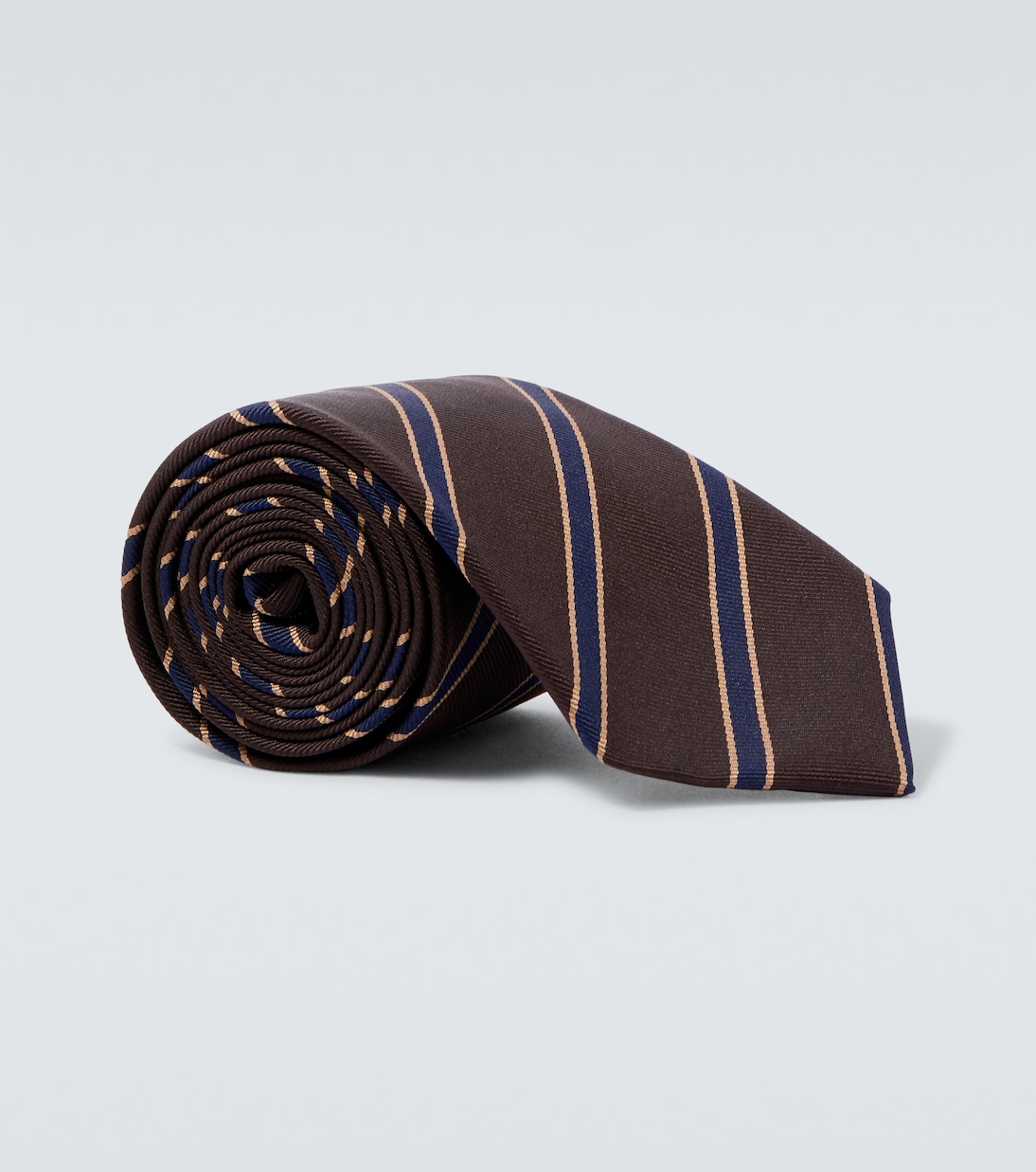 Striped silk tie | Auralee