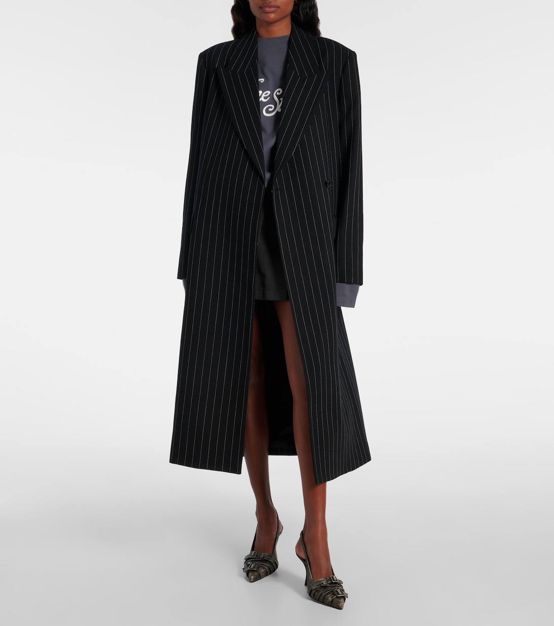 Olyx pinstriped wool coat | Acne Studios