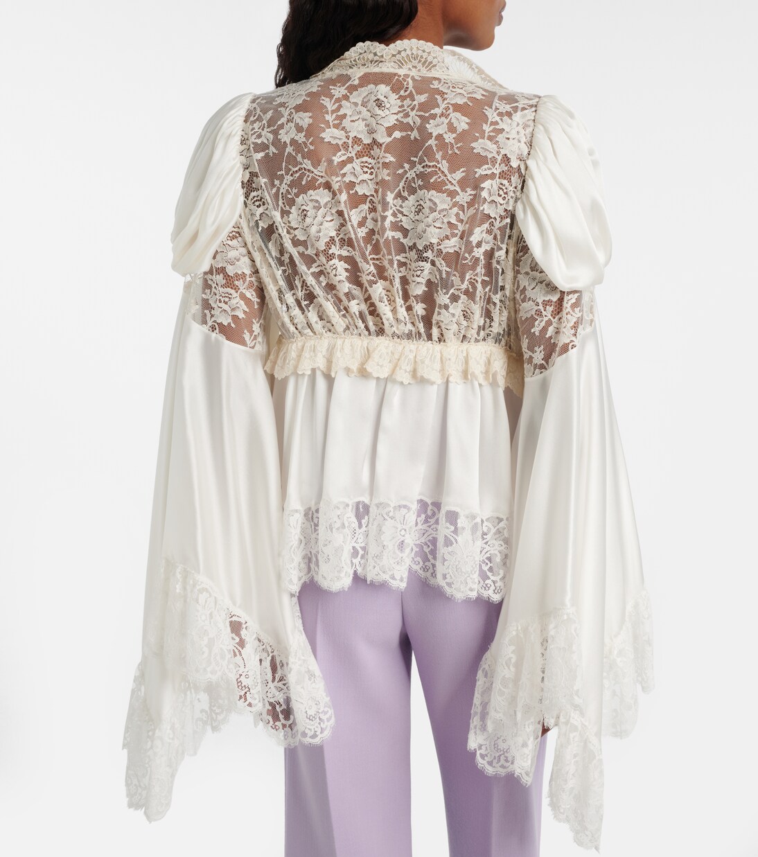 Top en satin de soie et dentelle | Chloé