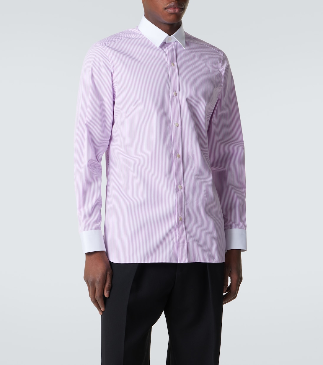 Camisa de popelín de algodón a rayas | Tom Ford