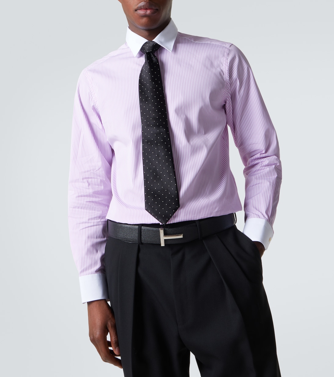 Camisa de popelín de algodón a rayas | Tom Ford