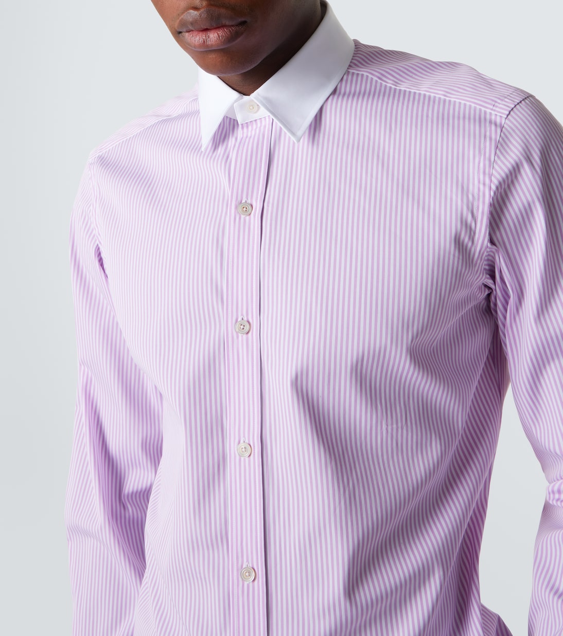 Camisa de popelín de algodón a rayas | Tom Ford