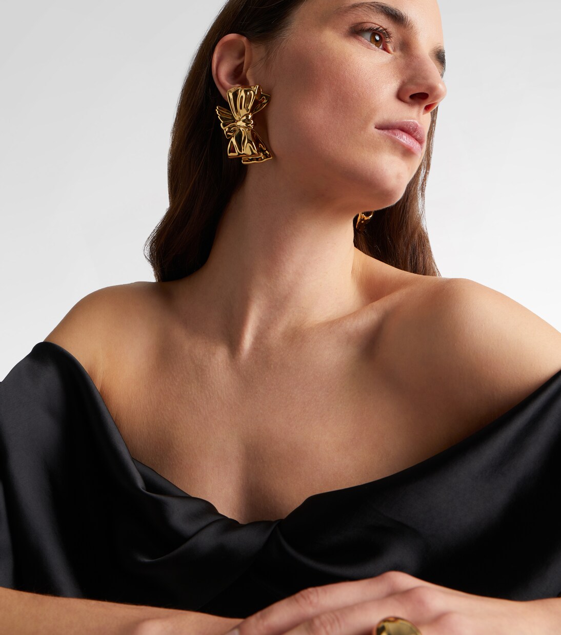 Bow gold-plated earrings | Jennifer Fisher