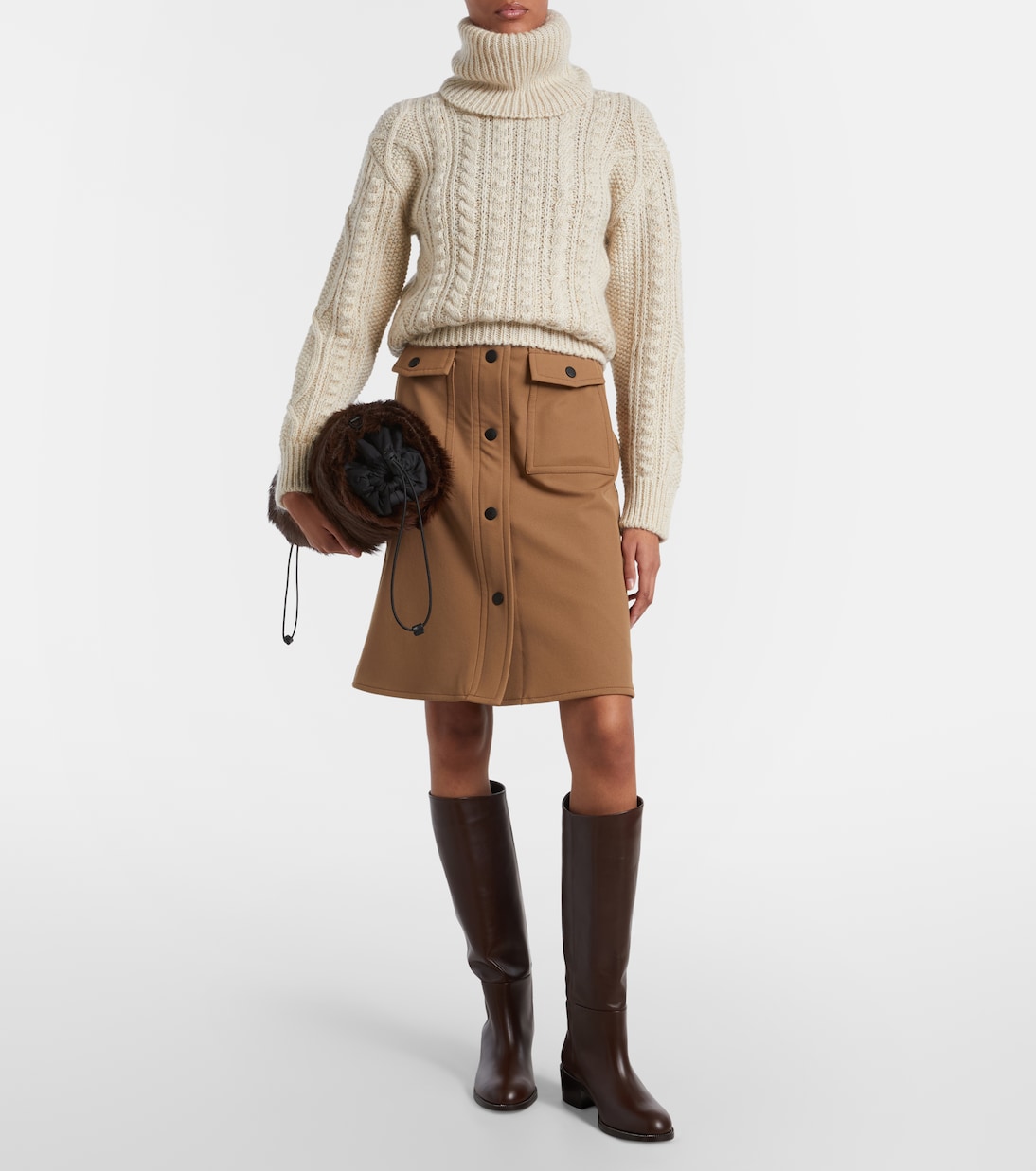 High-rise midi skirt | Moncler Grenoble