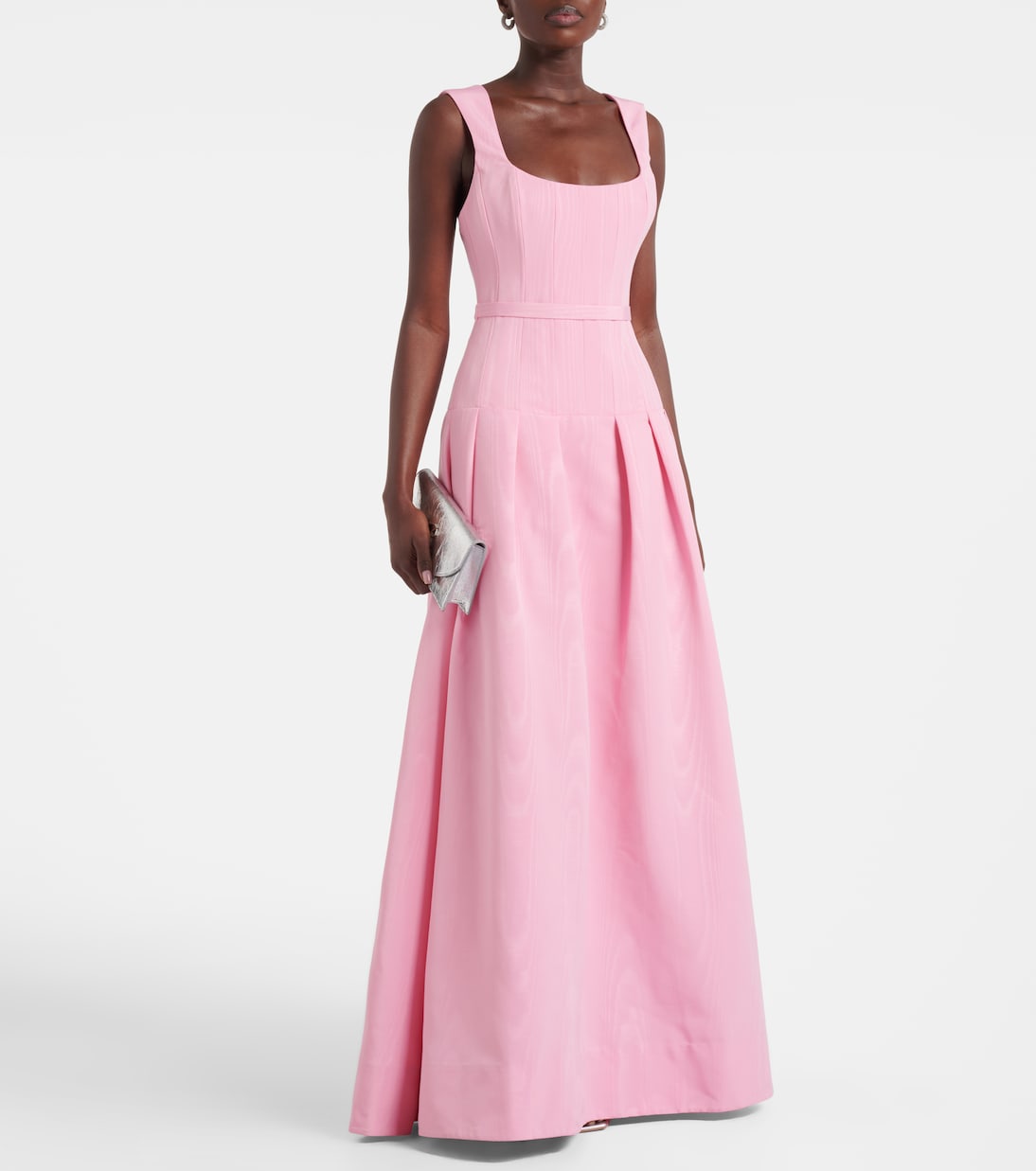 Amaro pleated taffeta corset gown | Rebecca Vallance