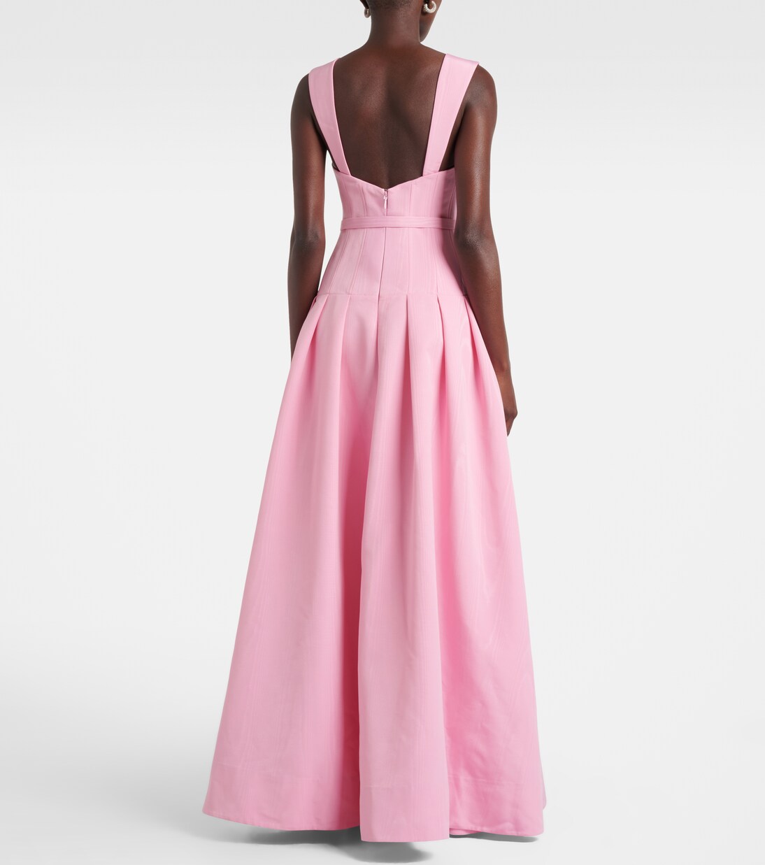 Amaro pleated taffeta corset gown | Rebecca Vallance