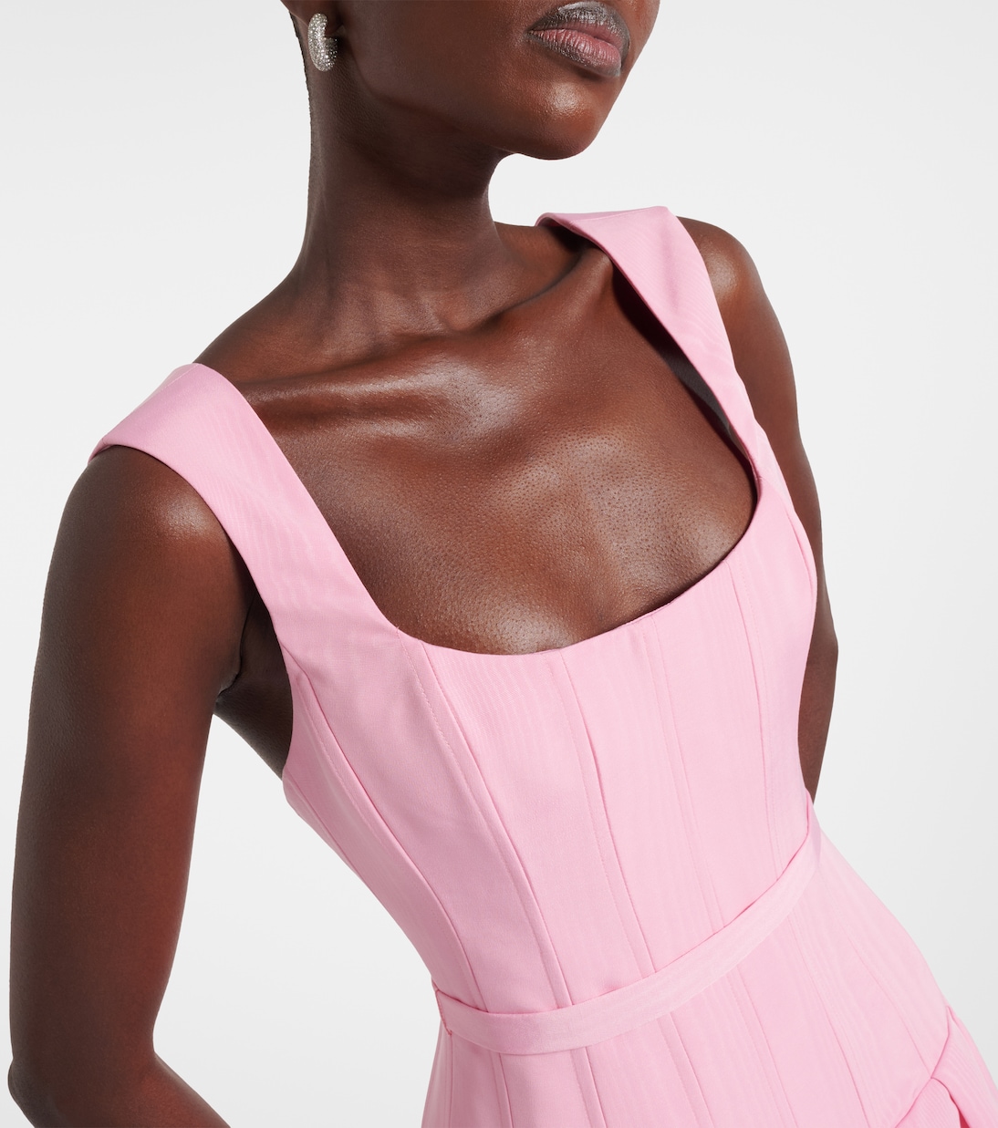 Amaro pleated taffeta corset gown | Rebecca Vallance