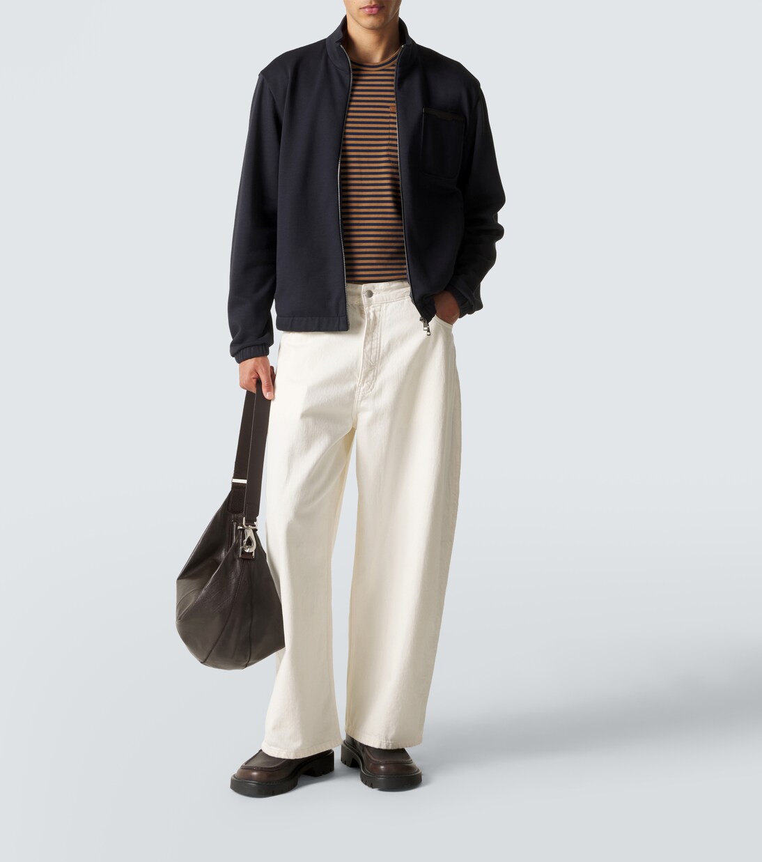 Cotton-blend zip-up sweater | Moncler