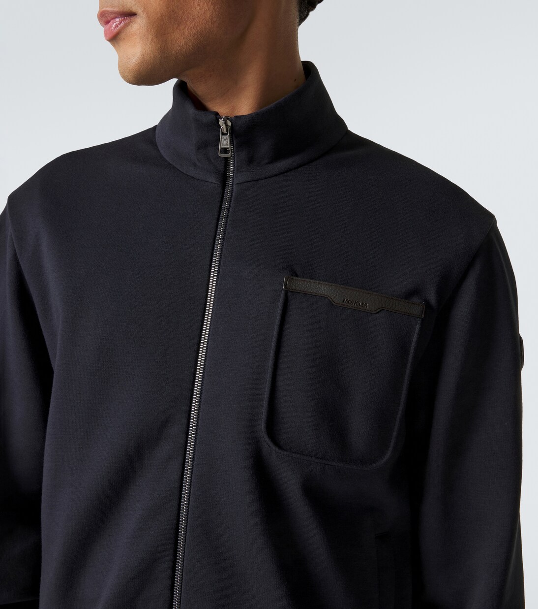 Cotton-blend zip-up sweater | Moncler