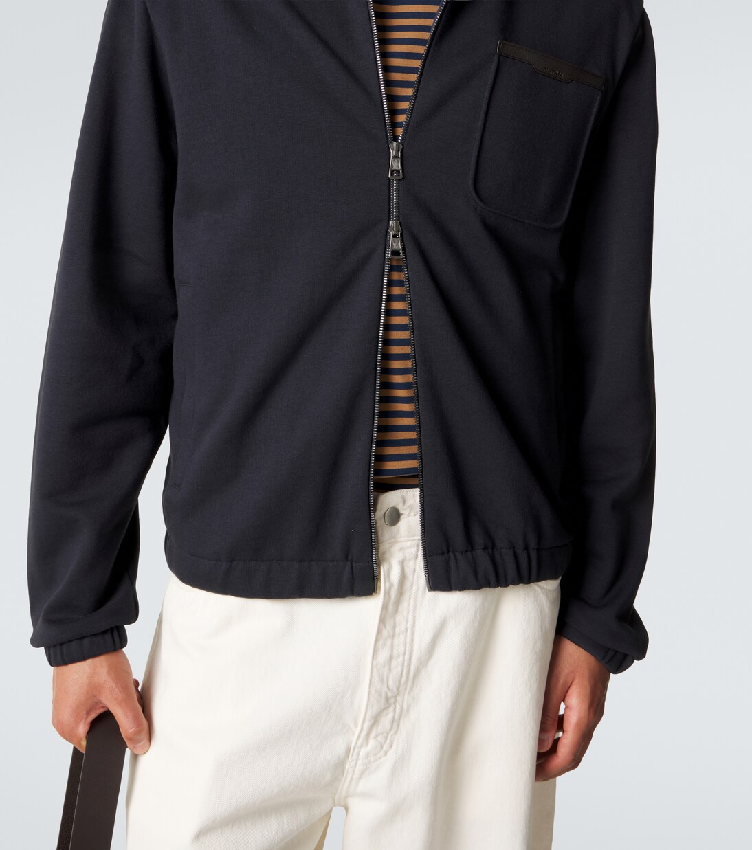 Cotton-blend zip-up sweater | Moncler