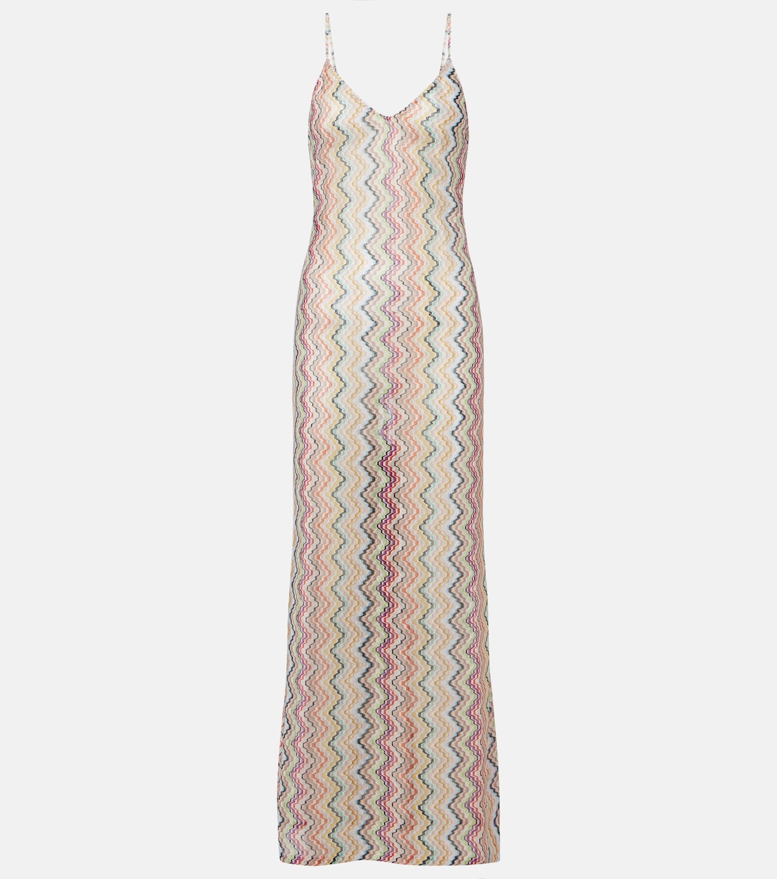 Zigzag lamé maxi dress | Missoni