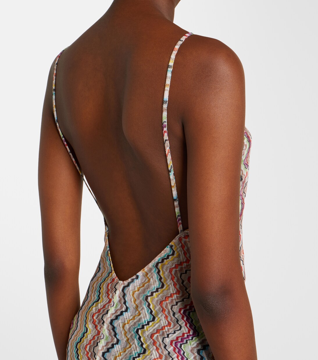 Zigzag lamé maxi dress | Missoni