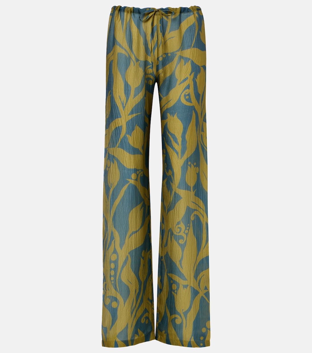 Pachas printed silk straight pants | Dries Van Noten