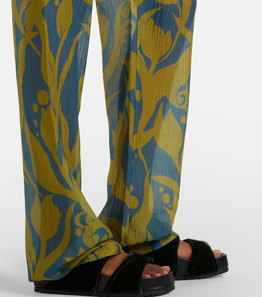 Pachas printed silk straight pants | Dries Van Noten