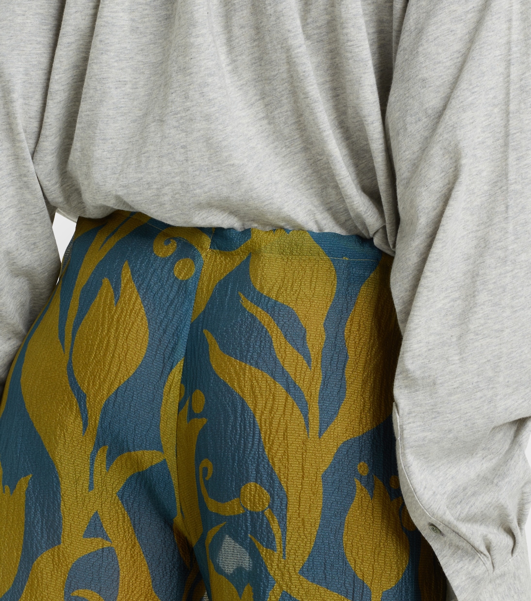Pachas printed silk straight pants | Dries Van Noten