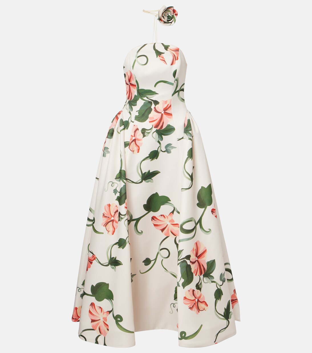 Violet floral bustier gown | Leo Lin