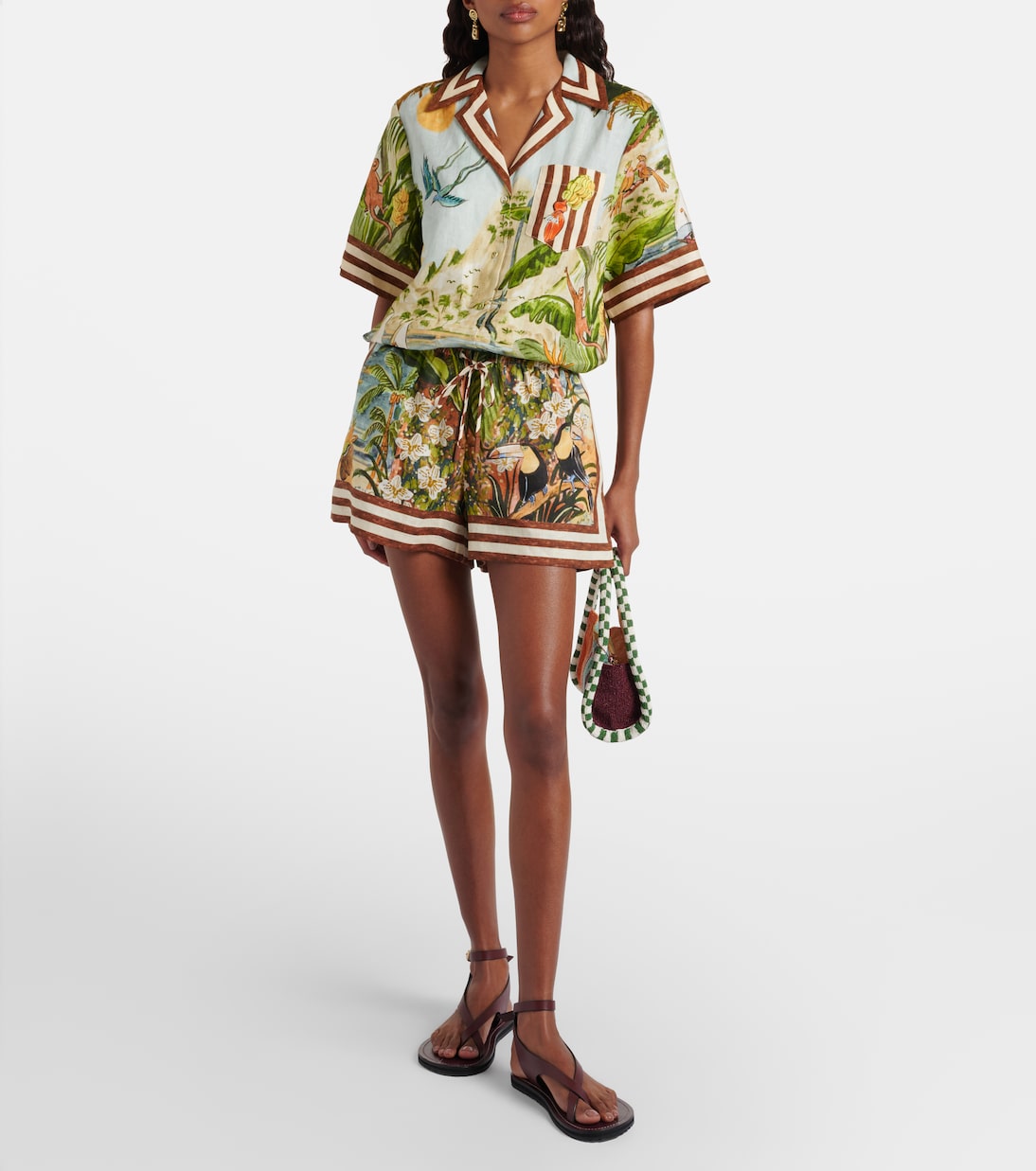 Toucan Tango printed linen shirt | Alémais