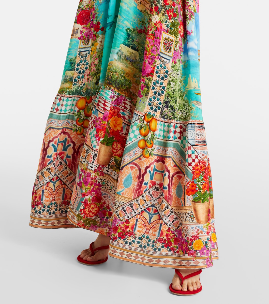 Embellished printed silk maxi dress | Camilla