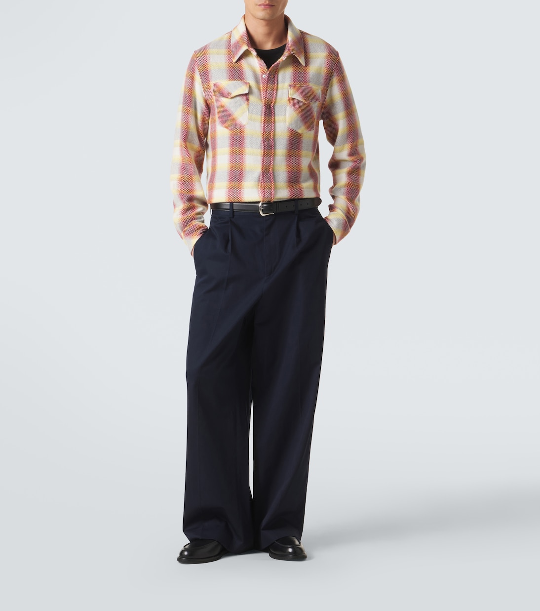 Rose Blume cashmere shirt with sunstone | God's True Cashmere