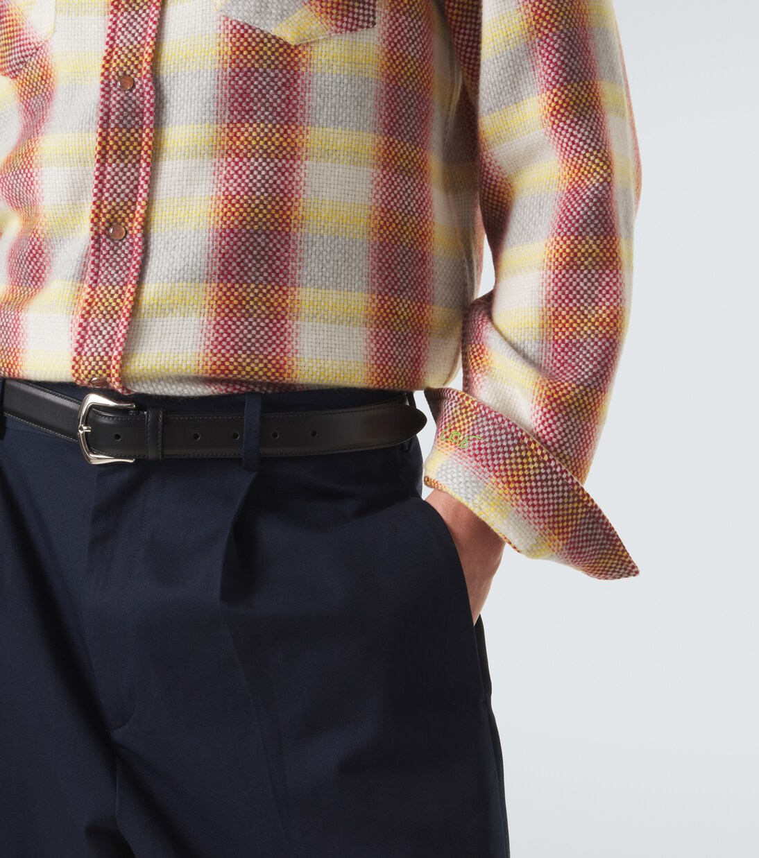 Rose Blume cashmere shirt with sunstone | God's True Cashmere