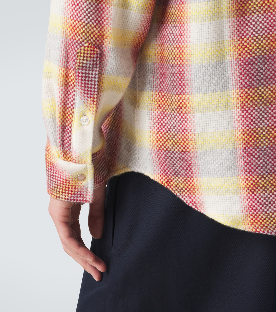 Rose Blume cashmere shirt with sunstone | God's True Cashmere