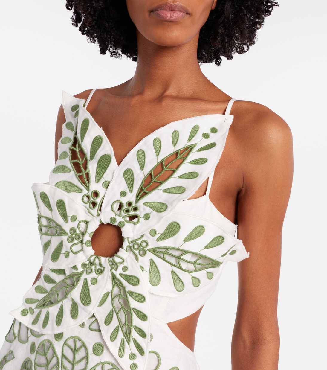 Broderie anglaise tiered linen maxi dress | Farm Rio